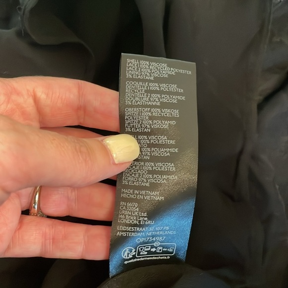 Anthropologie One Shoulder Asymmetrical Lace Midi Dress - Picture 6 of 6